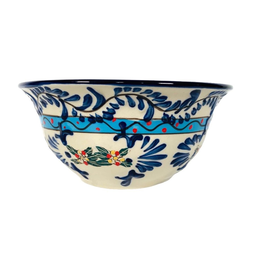 VTG Tabletops Expressions Mediterranean Style Bowl Cereal Soup Blue Accent